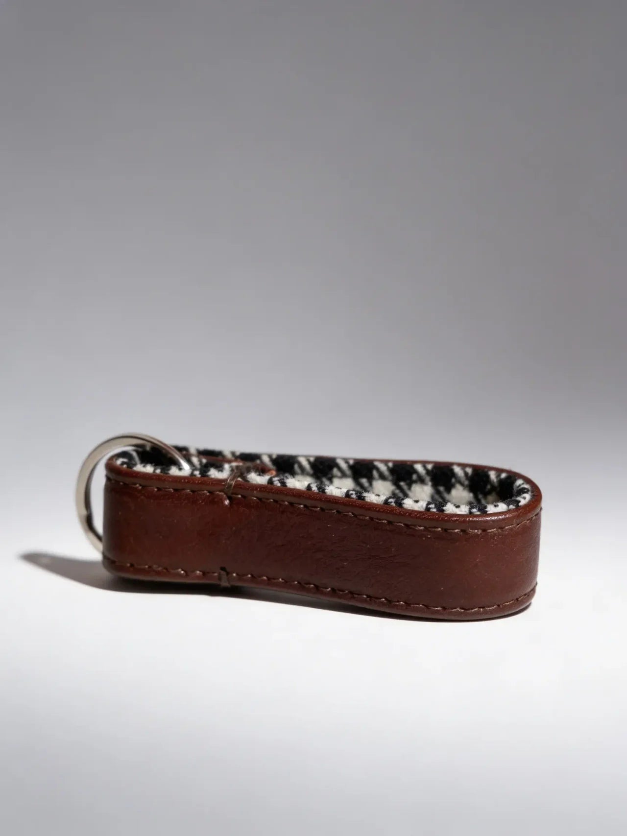 Houndstooth Keychain- Papaya
