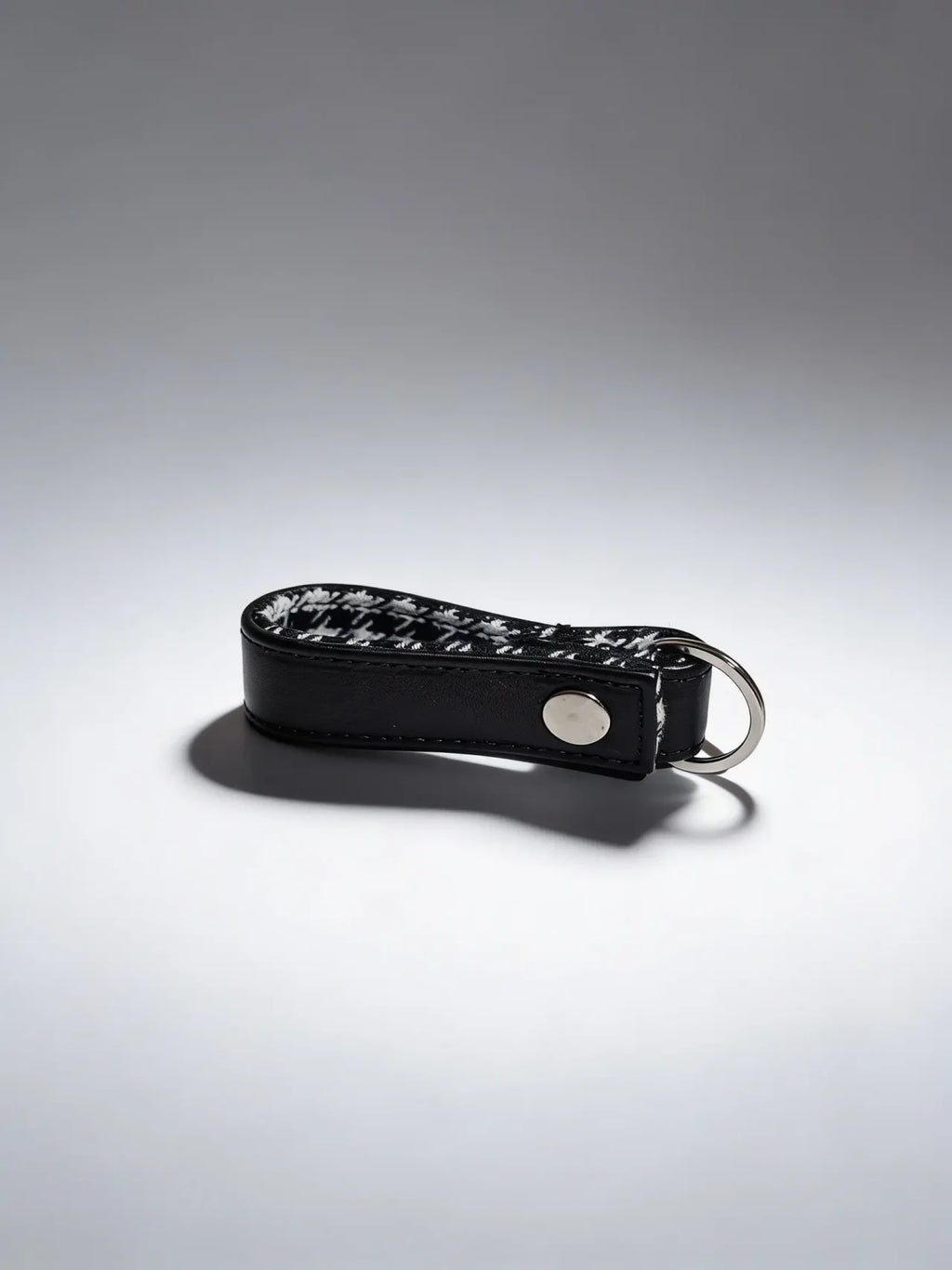 Houndstooth Keychain- Black