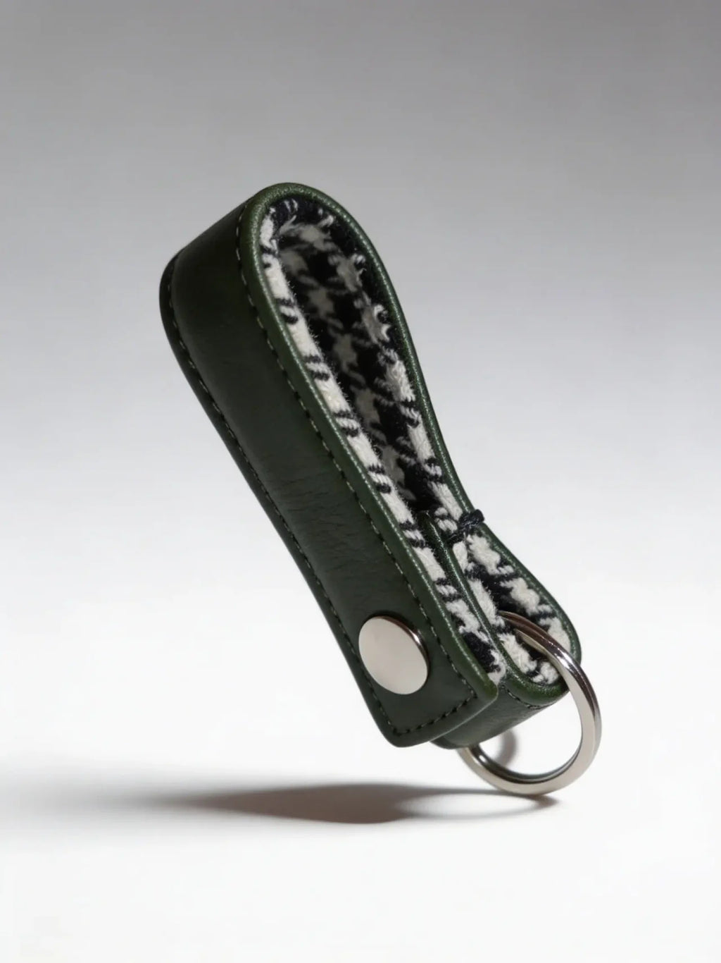 Houndstooth Keychain- Verde